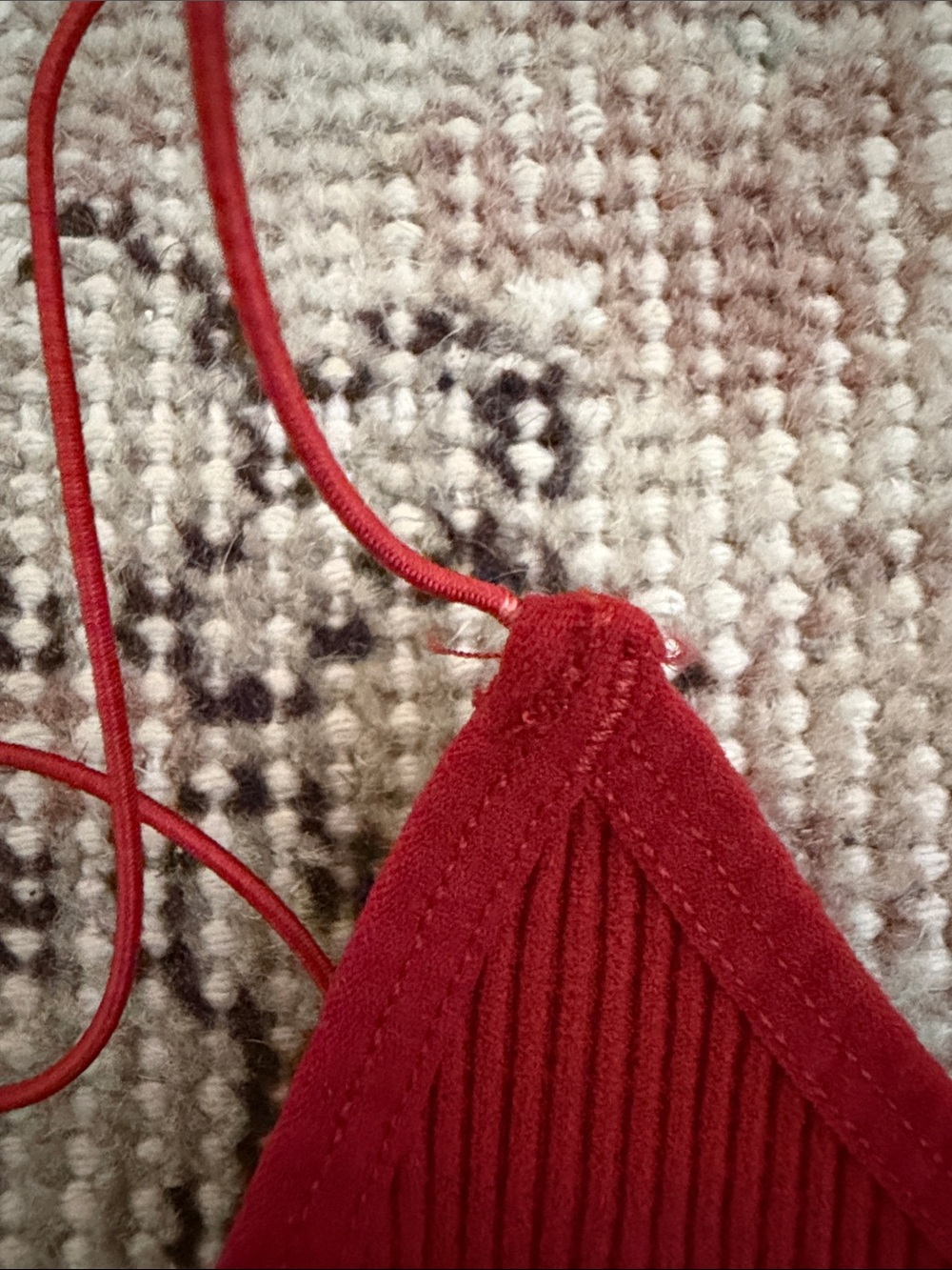 Rust Red Ribbed Bodysuit - Picture 6 of 6
